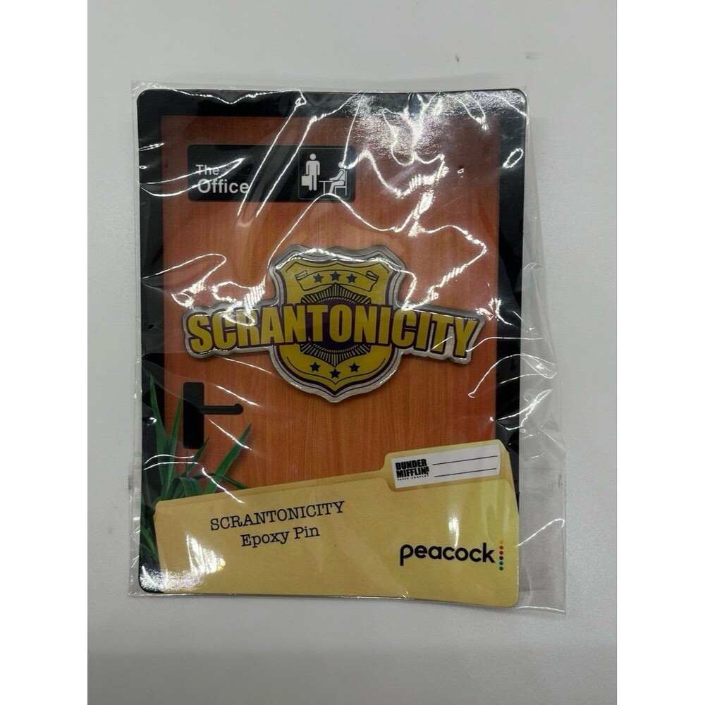 The Office Scrantonicity Epoxy Pin CultureFly Peacock New Sealed